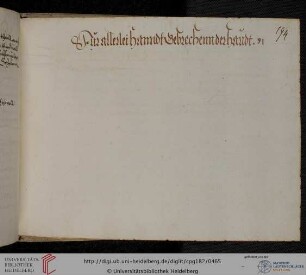 >Fur allerlei Hanndt [!] Gebrechenn der Haudt< (nur Überschrift)