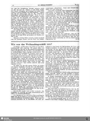 Wie war das Weihnachtsgeschäft 1931?