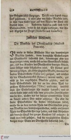 Zwölfter Abschnitt: Die Muskeln des Oberschenkels (Musculi Femoris)