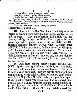 Marchiae Litteratae Specimen ..., Specimen Secvndvm. Qvo Praemisso Exercitationes Qvasdam Oratorias In Gymnasio Fridericiano Die XXII. Martii MDCCXLI ...