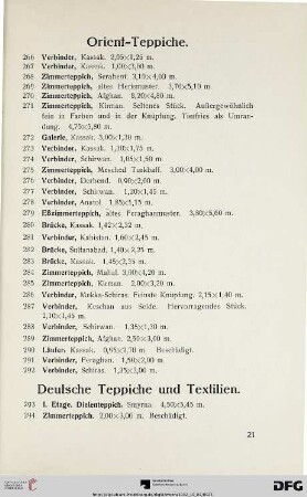 Orient-Teppiche (Nr. 266-292)
