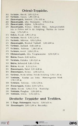 Orient-Teppiche (Nr. 266-292)
