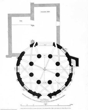 Architectural Antiquities of Britain, Cambridge, Saint Sepulchre's Church, Grundriss