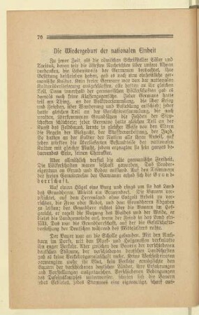 Die Wiedergeburt der nationalen Einheit