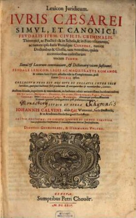Lexicon iuridicum ...