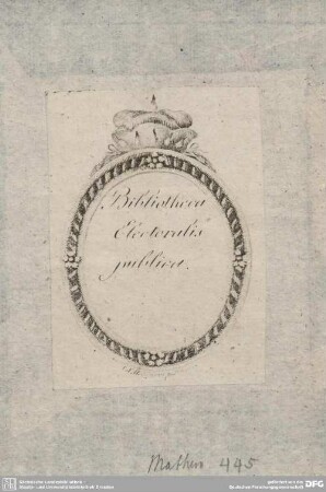 Exlibris: Bibliotheca Electoralis publica