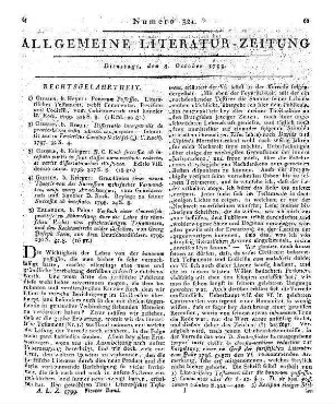 Koch, J. C.: Bonorum Possessio. Litterarisches Testament nebst Commentar, Revision und Codicill. Gießen: Heyer 1799