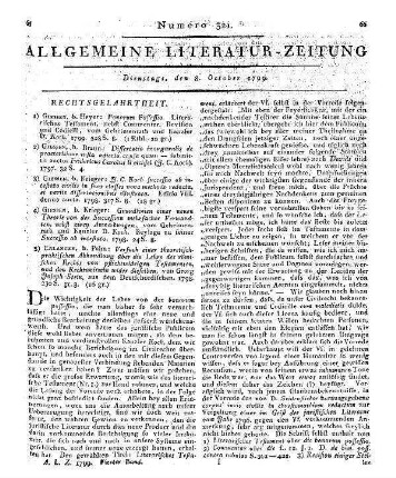Koch, J. C.: Bonorum Possessio. Litterarisches Testament nebst Commentar, Revision und Codicill. Gießen: Heyer 1799