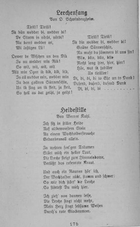 Lied/Gedicht. Heidestille