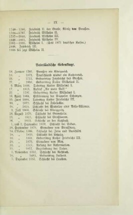 Vaterländische Gedenktage
