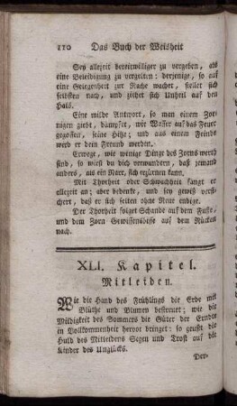 XLI. Kapitel. Mitleiden. - L. Kapitel. Hoheit und Ehrgeiz.