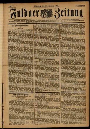Ausgabe vom Mittwoch, den 20. Januar 1892.