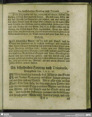 Am sechzehenden Sonntag nach Trinitatis