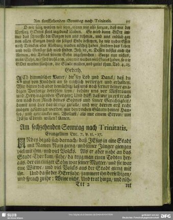 Am sechzehenden Sonntag nach Trinitatis
