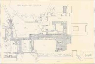 Grünflächen am Schulzentrum, Hilden: Lageplan mit Teichanlage 1:200