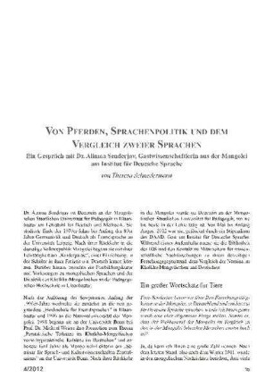 Von Pferden, Sprachenpolitik und dem Vergleich zweier Sprache