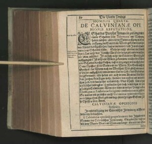 Homilia Quarta. De Calvinianae Opinionis Refutatione