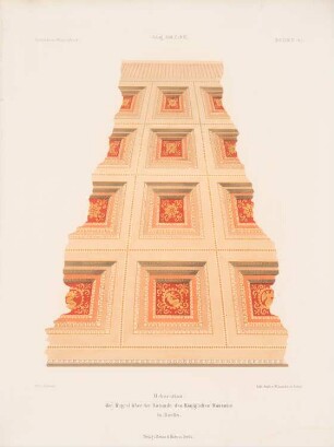 Dekoration der Kuppel im Königlichen Museum, Berlin: Ansicht (aus: Architektonisches Skizzenbuch, H. 94/6, 1868)