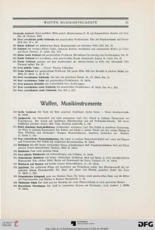 Waffen, Musikinstrumente (Nr. 569-593)