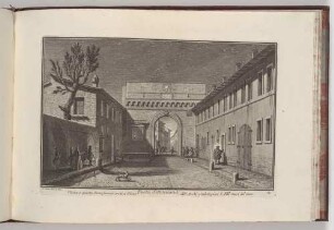Porta S. Settimiana (Die Porta S. Settimiana in Rom), in: Giuseppe Bianchini: Delle Magnificenze di Roma antica e moderna, Bd. 1, Rom 1747, Tafel 14