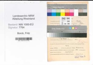 Entnazifizierung Fritz Borck, geb. 08.05.1889 (Bahnrat)