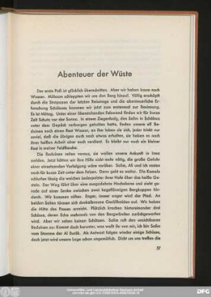 Abenteuer der Wüste