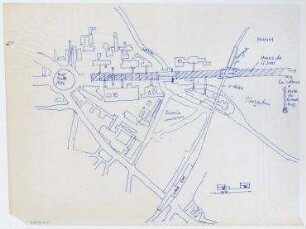 "Universität über Straße 17. Juni" (nicht realisiert) – Lageplan. Berlin-Charlottenburg/Berlin-Tiergarten, Straße des 17. Juni