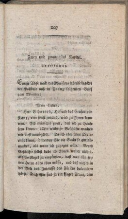 Zwey und zwanzigstes Kapitel. Fortsetzung. - Fünf und zwanzigstes Kapitel. Alte Liebe rostet nicht.