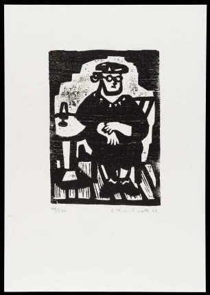 Druck des Künstlers Ernst Leonhardt, o.T. Ed. 48/250, 1968