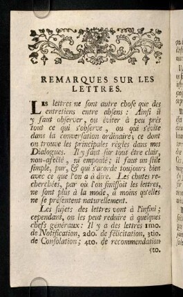 264-268, Remarques sur les lettres