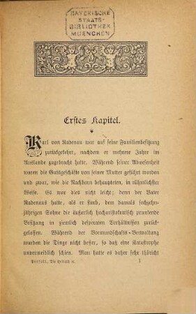 Die Heirath des Herrn von Radenau : Novelle von K. von Perfall