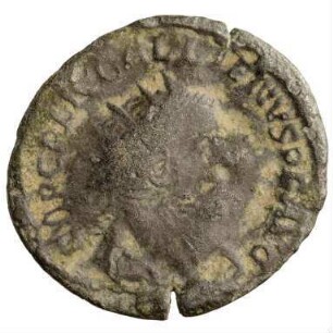 Münze, Antoninian, 255 - 256 n. Chr.