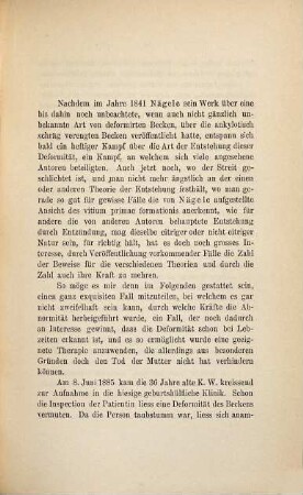 Ein Fall von schräg-verengtem Becken mit Hüftkreuzbeinankylose und Ankylose des Hüftgelenkes derselben Seite ... : Inaug.-Diss.