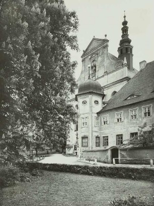 Kloster Marienstein, Kirche und Konventsgebäude von Südwesten