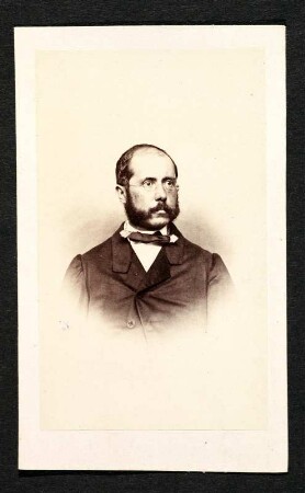 Porträt Peter Wild : Foto-/Bildersammlung Stenografische Sammlung. Porträt Peter Wild. Photographie. Carte de visite (um 1865). Dresden: SLUB P a 0603