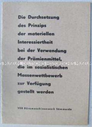Aufruf zum sozialistischen Wettbewerb im VEB Büromaschinenwerk Sömmerda