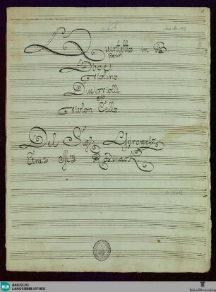 Symphonies. Arr - Don Mus.Ms. 583 : ob, strings; B|b; RicG B|b1