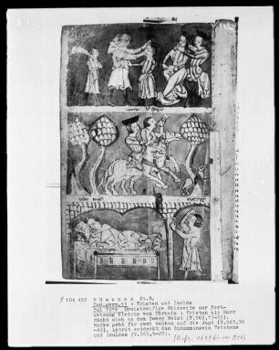 Tristan und Isolde — Dreistreifige Bildseite, Folio 101verso