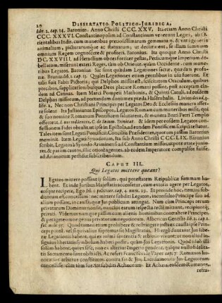 Caput III. Qui Legatos mittere queant.