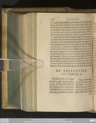 De Aristotelica Schola.