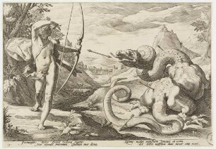 Apoll tötet die Schlange Python