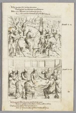 Abendmahl, Blatt 34b in: Peter Perényi, "Vorredt und eingang der Concordantzen alt und news Testaments"