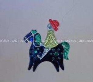 Christbaumschmuck: Pferd mit Reiter