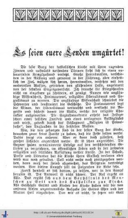 "Es seien euere Lenden umgürtet".
