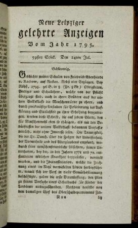 59stes Stück. Den 24ten Jul.