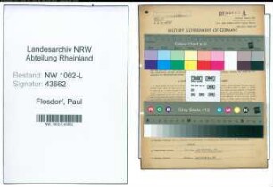Entnazifizierung Paul Flosdorf , geb. 10.02.1904 (Greichtsvollz.)
