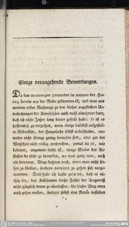 Einige vorangehende Bemerkungen