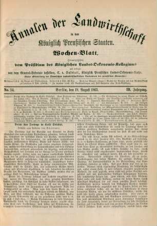 No. 34. Berlin, den 19. August 1863. III. Jahrgang.