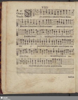 VIII. Orazio T. Vecchi: Von Himmels Thron