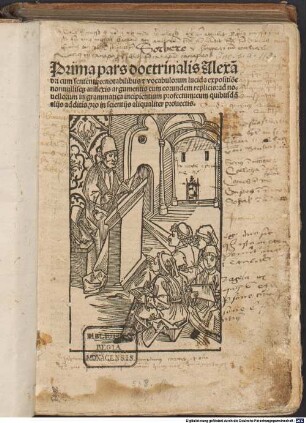 Doctrinale : P. 1-2, mit Glossa notabilis von Gerardus de Zutphania. P. 2 mit Vorrede "Quam pulchra tabernacula ...". 1